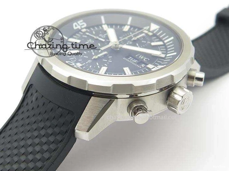 MIROTIME 0225 Aquatimer Chrono IW376803 V6F 1:1 Best Edition Black Dial On Rubber Strap A Stretchable 7280